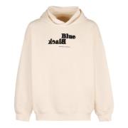 Emporio Armani Ekologisk Bomull Ribbad Oversize Hoodie Beige, Herr