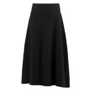 Jil Sander Asymmetrisk ullkjol Black, Dam