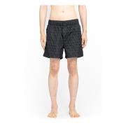 Valentino Svarta Toile Iconographe Badshorts Black, Herr