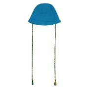 Alanui Dragsko Bomull Beanie Mössa Blue, Dam