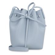 Mansur Gavriel Liten Läder Crossbody Väska Blue, Dam