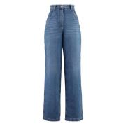 Etro Vida jeans med logopatch Blue, Dam