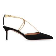 Aquazzura Spetsig Tå Slingback Pumps Black, Dam