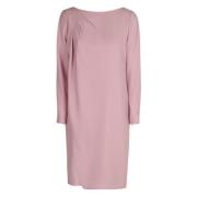 Emporio Armani Asymmetrisk Hem Polyester Klänning Pink, Dam