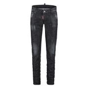 Dsquared2 Förstörd Effekt 5-Ficks Jeans Black, Dam