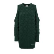 Ganni Ekologisk Bomull Crew Neck Sweater Green, Dam