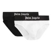 Palm Angels Set med logoelastiska bomullsbriefs Black, Herr