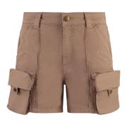 PINKO Cargoshorts med Flera Fickor Brown, Dam