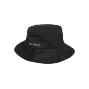 Les Deux Bucket Hat med Kontrasterande Färglogotyp Black, Herr