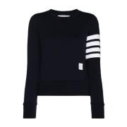 Thom Browne Round-neck Knitwear Blue, Dam