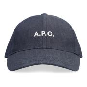 A.p.c. Logo Baseball Cap Blue, Herr