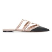 Valentino Rockstud Patentläder Mules Pink, Dam