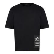 Dsquared2 Bomull Crew-Neck T-shirt Löst Passform Black, Herr