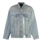 Balenciaga Denimjacka med knappförsedda fickor Blue, Herr