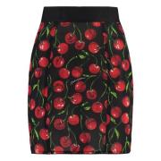 Dolce & Gabbana Cherry Print Mini Kjol Multicolor, Dam