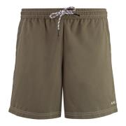 A.p.c. Mesh-fodrade Nylon Simshorts Green, Herr