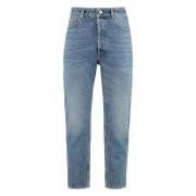 Golden Goose Glad Straight Leg Jeans med Kontrastsömn Blue, Herr