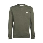 Les Deux Bomulls Crew-Neck Sweatshirt Green, Herr