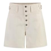 Jil Sander Denim Shorts Beige, Dam