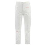 Dondup Broderade bomulls chino byxor White, Herr