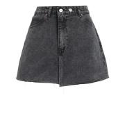 Our Legacy Denim Minikjol med Baklogotyp Gray, Dam