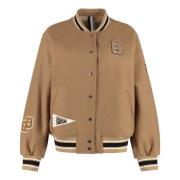 Hugo Boss Ull Bomberjacka med Patch Brown, Dam