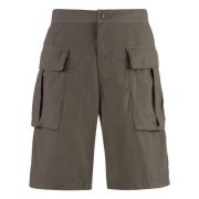 Aspesi Bomull Cargo Bermuda Shorts Gray, Herr