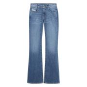 Diesel Vintage Bootcut Jeans med synliga sömmar Blue, Dam