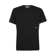 Les Deux Logo Print T-Shirt med Tricolor Detalj Black, Herr