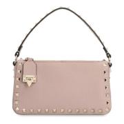 Valentino Rockstud Läder Crossbody-väska Pink, Dam