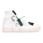 Off White Läder High-Top Sneakers White, Herr