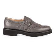 Doucal's Monk-strap läderskor Gray, Dam