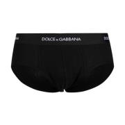 Dolce & Gabbana Logo-Midjekalsonger Black, Herr