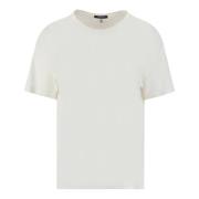 R13 Räfflad bomull T-shirt White, Dam