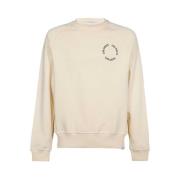 Les Deux Bomulls Crew-Neck Sweatshirt Beige, Herr