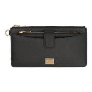 Dolce & Gabbana Dauphine Läderplånbok med Dragkedja Black, Dam