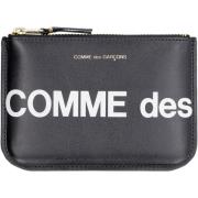 Comme des Garçons Läder Logo Detalj Pouch Black, Dam