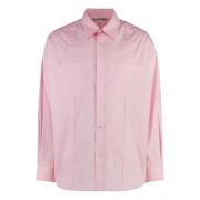 Acne Studios Bomullsskjorta med framfickor Pink, Herr