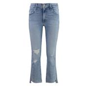 Mother Slitna Insider Crop Skinny Jeans Blue, Dam