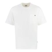 Dickies Bomull Crew-Neck T-shirt med Baktryck White, Herr