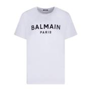 Balmain Snygga T-shirts och Polos White, Herr