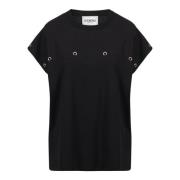 Iceberg Svart T-shirt i GOTS-certifierad interlocktyg Black, Dam