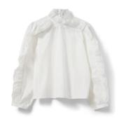 Sofie Schnoor Elegant Vit Blus med Volangdetaljer White, Dam