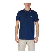 Hugo Boss Bomull Polo Skjorta Kortärmad Blue, Herr