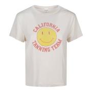 Re/Done Tanning T-shirt Klassisk Stil White, Dam