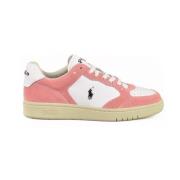 Polo Ralph Lauren Lädersneakers med gummisula Pink, Dam