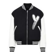 Y-3 Svart Letterman Jacka Ss23 Black, Herr