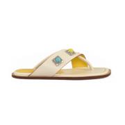 Etro Lädersandal White, Dam