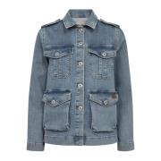 MOS MOSH Denimjacka med smarta detaljer Blue, Dam