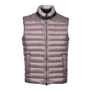 Herno Puffer Vest med Nylon Skal Beige, Herr